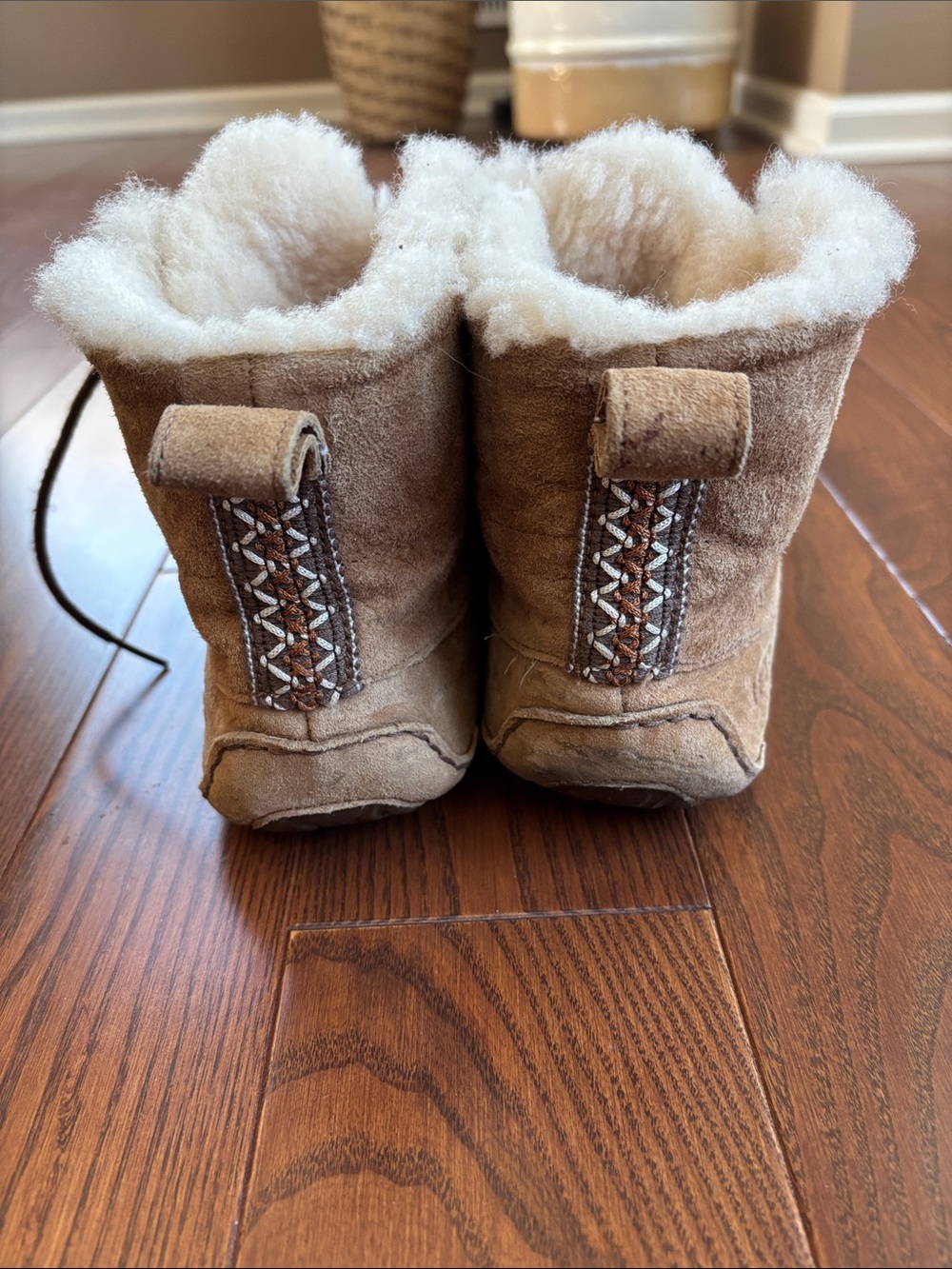 UGG Chestnut Shearling-Lined Suede Moccasin Boots - Picture 2 of 10
